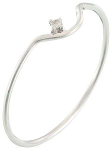 Maison héritage PARIS Złoty pierścionek "Pudeur" z diamentem rozmiar: 56. Szare pierścionki Maison héritage PARIS, z diamentem, złote. Za 565,99 zł.