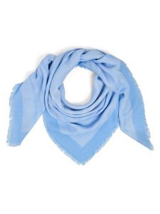 HUGO Szalik - Alycia Kobiety Modal niebieski|biały, ONE SIZE. Białe szaliki Hugo, bez wzorów, z bawełny. Za 259,95 zł.