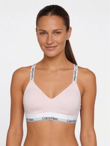 Calvin Klein Underwear Biustonosz braletka LV00QF8504 Różowy. Czerwone biustonosze Calvin Klein Underwear, bez wzorów, z bawełny. Za 169,99 zł.