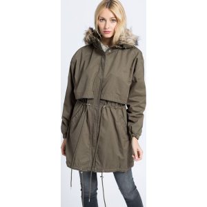 Vila - Parka. Szare kurtki marki Vila, l, z bawełny. W wyprzedaży za 139,90 zł.