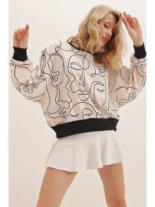 Trend Alaçatı Stili Bluza w kolorze beżowym rozmiar: L. Brązowe bluzy Trend Alaçatı Stili, l, bez wzorów, bez kaptura. Za 79,03 zł.