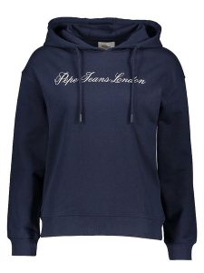 Pepe Jeans Bluza w kolorze granatowym rozmiar: S. Niebieskie bluzy Pepe Jeans, s, bez wzorów, z jeansu, z kapturem. Za 158,10 zł.
