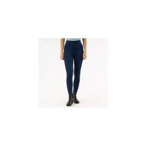 Damskie legginsy jeździeckie z pełną przyczepnością BR Equitation. Niebieskie legginsy BR, bez wzorów, z materiału. Za 382,60 zł.
