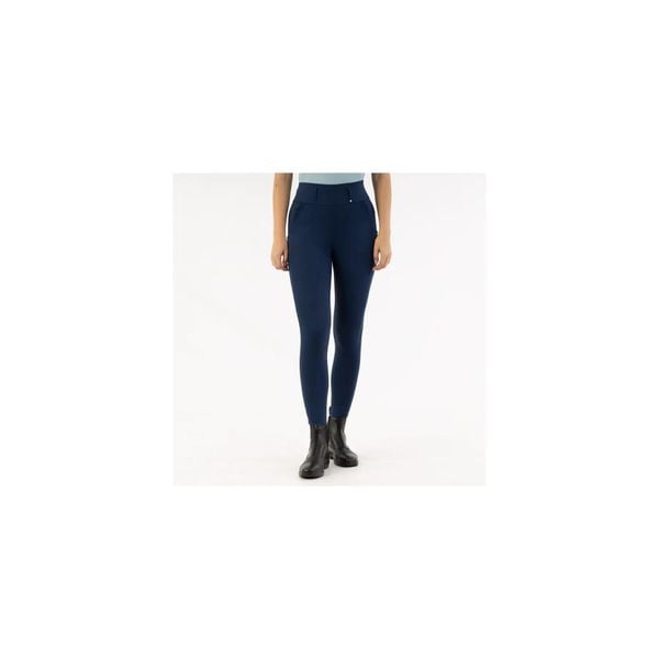 Damskie legginsy jeździeckie z pełną przyczepnością BR Equitation. Niebieskie legginsy BR, bez wzorów, z materiału. Za 382,60 zł.
