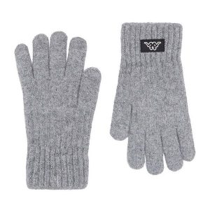Rękawiczki Kappa. Szare rękawiczki Kappa, bez wzorów, z dzianiny. Za 39,99 zł.
