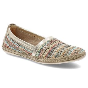 Kolorowe Espadryle Armodo Eleganckie Wsuwane Obuwie Damskie. Żółte espadryle Armodo, z aplikacjami, bez obcasa. Za 339,00 zł.