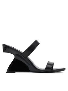 KARL LAGERFELD Klapki KL34611 Czarny. Czarne klapki KARL LAGERFELD, bez wzorów, ze skóry, bez obcasa. Za 470,99 zł.