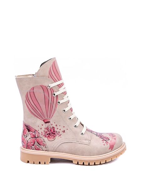 Streetfly Trzewiki w kolorze jasnoróżowym ze wzorem rozmiar: 39. Brązowe botki Streetfly, bez wzorów, z materiału, bez obcasa, bez zapięcia. Za 186,63 zł.