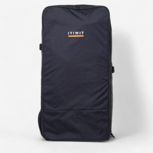 Plecak transportowy Decathlon 128 l do desek SUP i kajaków pneumatycznych. Niebieskie plecaki DECATHLON. Za 189,99 zł.