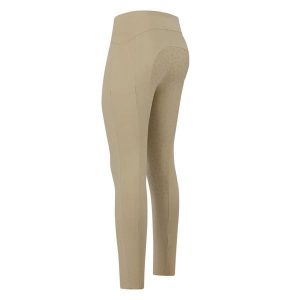 Damskie legginsy jeździeckie z pełną przyczepnością Euro-Star Empower. Niebieskie legginsy EURO-STAR, bez wzorów, ze skóry. Za 389,50 zł.