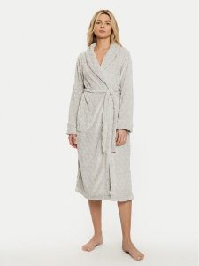 Hunkemöller Szlafrok 300620 Szary. Szare szlafroki Hunkemöller, l, bez wzorów, z syntetyku, bez kaptura. Za 129,99 zł.