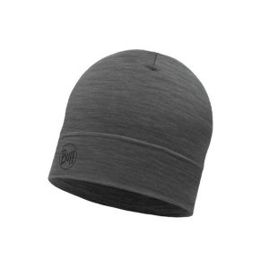 Czapka BUFF® Merino Lightweight SOLID GREY. Szare czapki Buff, bez wzorów, z materiału. Za 99,99 zł.