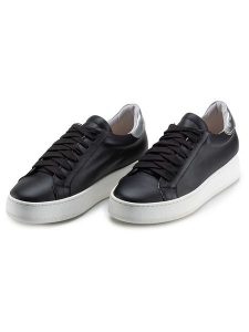 Anna Morellini Skórzane sneakersy "Amella" w kolorze czarnym rozmiar: 40. Czarne trampki Anna Morellini, bez wzorów, bez zapięcia. Za 360,17 zł.