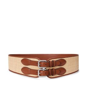 Pasek Damski LAUREN RALPH LAUREN. Brązowe paski Lauren Ralph Lauren, bez wzorów. Za 359,99 zł.