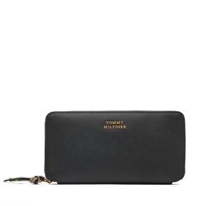Portfel Tommy Hilfiger. Czarne portfele TOMMY HILFIGER, bez wzorów. Za 329,99 zł.