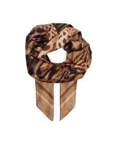 Guess Chusta AW5684 POL20 Brązowy. Brązowe apaszki i chusty Guess, z aplikacjami, z poliesteru. Za 194,99 zł.