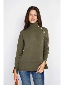 William de Faye Golf w kolorze khaki rozmiar: 38. Brązowe golfy William de Faye, bez wzorów, z kaszmiru. Za 166,10 zł.