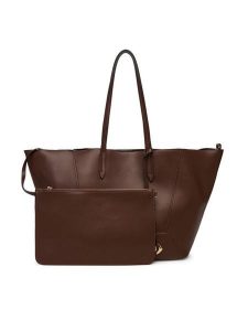 Aldo Torebka Salubris 14143624 Brązowy. Brązowe shopper bag ALDO, bez wzorów, ze skóry, bez dodatków. Za 319,99 zł.