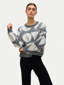 Vero Moda Sweter Love 10331432 Szary Regular Fit. Szare swetry klasyczne Vero Moda, s, z syntetyku, bez kołnierzyka. Za 159,99 zł.