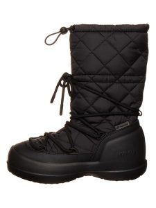 Moon Boot Kozaki zimowe "Mezzaluna" w kolorze czarnym rozmiar: 36. Czarne kozaki Moon Boot, na zimę, bez wzorów, z materiału, bez obcasa, bez zapięcia. Za 504,95 zł.