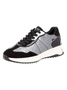 Rieker Sneakersy w kolorze srebrno-czarnym rozmiar: 40. Czarne trampki Rieker, bez wzorów, bez zapięcia. Za 171,28 zł.