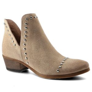 Beżowe Botki Carinii Damskie Wygodne Obuwie. Brązowe botki Carinii, bez wzorów, z jeansu, bez obcasa, na obcasie, bez zapięcia. Za 299,00 zł.
