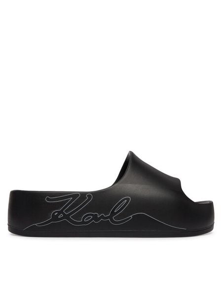 KARL LAGERFELD Klapki Kobo II KL86048F Czarny. Czarne klapki KARL LAGERFELD, bez wzorów, z syntetyku, bez obcasa. Za 273,99 zł.