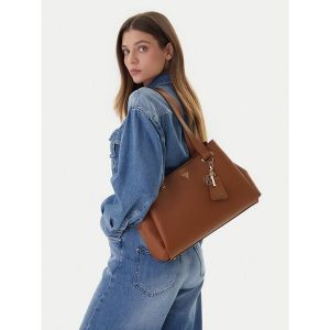 Torebka Guess. Brązowe torebki klasyczne Guess, z aplikacjami, bez dodatków. Za 659,99 zł.