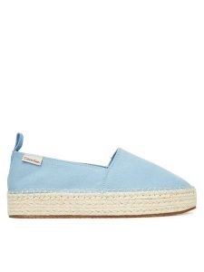 Calvin Klein Jeans Espadryle Platform Espadrille Ml Cs YW0YW01871 Błękitny. Niebieskie espadryle Calvin Klein Jeans, bez wzorów, z jeansu, bez obcasa. Za 249,99 zł.