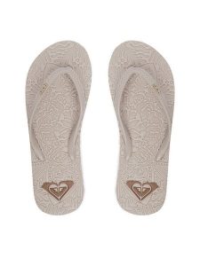 Roxy Japonki CEOWB-SS25-3C021 Beżowy. Brązowe klapki Roxy, bez wzorów, z syntetyku, bez obcasa. Za 69,99 zł.
