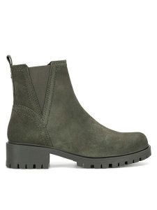 Lasocki Botki CEO-WI16-D-466-02 Zielony. Zielone botki Lasocki, bez wzorów, ze skóry, bez obcasa, na płaskiej podeszwie, bez zapięcia. Za 249,99 zł.