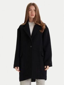 BOSS Płaszcz wełniany C_Calesara2 50548660 Czarny Relaxed Fit. Czarne płaszcze Boss, na zimę, bez wzorów, z syntetyku, bez kaptura. Za 829,00 zł.