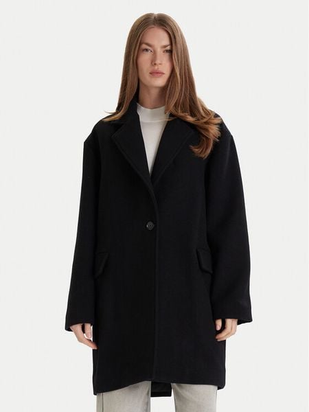 BOSS Płaszcz wełniany C_Calesara2 50548660 Czarny Relaxed Fit. Czarne płaszcze Boss, na zimę, bez wzorów, z syntetyku, bez kaptura. Za 799,99 zł.