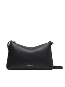 Calvin Klein Torebka Ck Must Conv Logo Jqd Strap Xbod LV04F3095G Czarny. Czarne torebki klasyczne Calvin Klein, bez wzorów, ze skóry, bez dodatków. Za 259,99 zł.