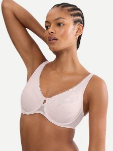 Triumph Biustonosz z fiszbiną Wild Rose Sensation 10205953 Różowy. Czerwone biustonosze Triumph, bez wzorów, z syntetyku. Za 172,00 zł.