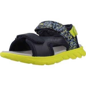 Sandały GEOX J SANDAL AIRADYUM BO Niebieski. Niebieskie sandały Geox, bez wzorów, z syntetyku, bez obcasa, bez zapięcia. Za 179,99 zł.