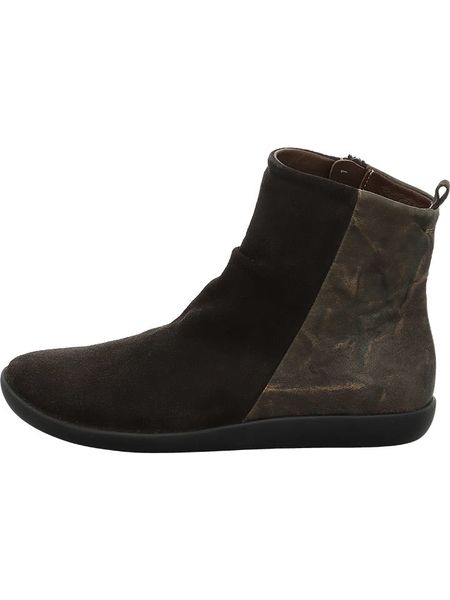 Think! Skórzane botki w kolorze brązowym rozmiar: 42. Brązowe botki Think, bez wzorów, bez obcasa, bez zapięcia. Za 400,65 zł.