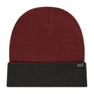 Czapka Jack Wolfskin. Czerwone czapki Jack Wolfskin, bez wzorów. Za 89,99 zł.