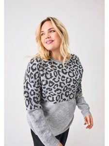 ONLY Carmakoma Sweter w kolorze szarym rozmiar: 42/44. Szare swetry oversize Only Carmakoma, bez wzorów, bez ramiączek. Za 136,13 zł.