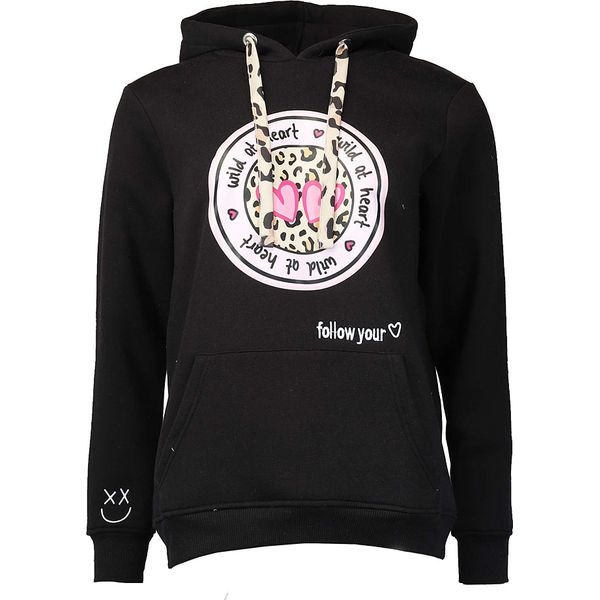 Zwillingsherz Bluza "Kelly" w kolorze czarnym rozmiar: S/M. Czarne bluzy Zwillingsherz, m, bez wzorów, z bawełny, z kapturem. Za 251,74 zł.