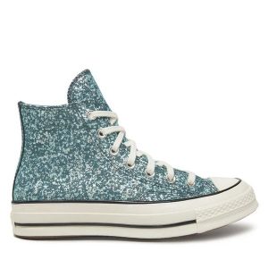 Trampki Converse. Niebieskie trampki Converse, bez wzorów, bez zapięcia. Za 309,99 zł.