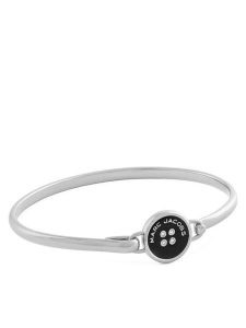 Marc Jacobs Bransoletka The Button Hinge Bracelet 2R4JBR001J34 Srebrny. Szare bransoletki Marc Jacobs, metalowe. Za 379,99 zł.