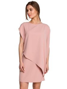 Stylove Sukienka w kolorze jasnoróżowym rozmiar: L. Różowe sukienki Stylove, na co dzień, l, bez wzorów, bez kołnierzyka, bez ramiączek, mini, proste. Za 202,03 zł.