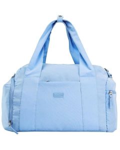 Torba sportowa WINGS SOLENNE z kieszenią na buty i pasem na walizkę BLUE. Niebieskie torby podróżne i sportowe WINGS, bez wzorów, z materiału, na ramię. Za 129,90 zł.