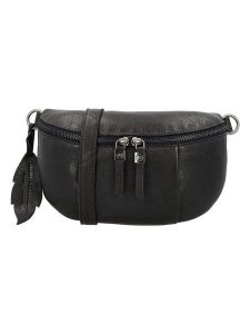 HIDE & STITCHES Skórzana saszetka w kolorze czarnym - 13 x 11 cm rozmiar: onesize. Czarne nerki i saszetki HIDE & STITCHES, bez wzorów, z materiału. Za 173,99 zł.