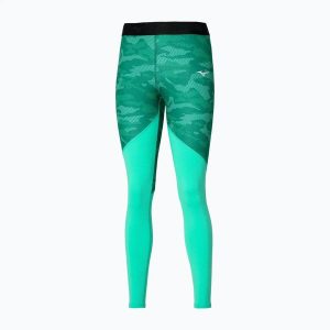 Legginsy do biegania damskie Mizuno Virtual Body G3 Long. Zielone legginsy Mizuno, bez wzorów, z elastanu, długie. Za 149,99 zł.