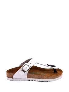 Comfortfusse Skórzane japonki w kolorze białym rozmiar: 40. Białe klapki Comfortfüße, bez wzorów, z otwartym noskiem, bez obcasa. Za 225,95 zł.