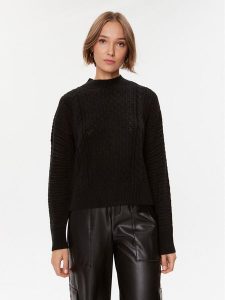 Guess Sweter W3BR37 Z2X40 Czarny Regular Fit. Czarne swetry klasyczne Guess, l, z syntetyku, bez kołnierzyka. Za 239,99 zł.