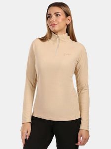 Kilpi Bluza polarowa "Almeri" w kolorze beżowym rozmiar: 38. Brązowe bluzy Kilpi, bez wzorów, z polaru, bez kaptura. Za 104,39 zł.