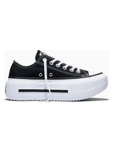 Converse Sneakersy "Chuck Taylor All Star Double Stack" w kolorze czarnym rozmiar: 38. Czarne trampki Converse, bez wzorów, bez zapięcia. Za 234,95 zł.